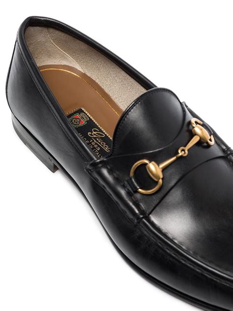 black gucci horsebit loafers|Gucci Horsebit detailed leather loafers.